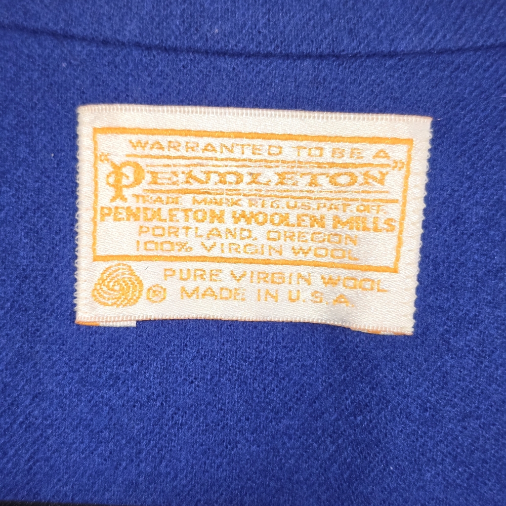 Pendleton Vintage Royal Blue Single-Button Blazer… - image 3
